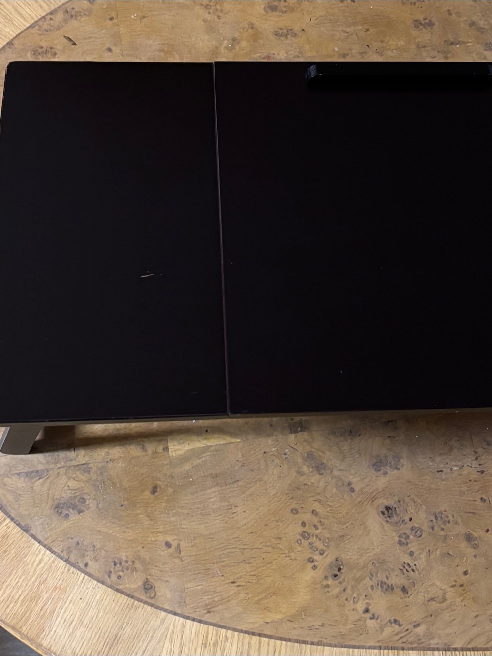 Adjustable Foldable Laptop Stand Bed Tray w Drawer Dark Brown/Black - Picture 4 of 6